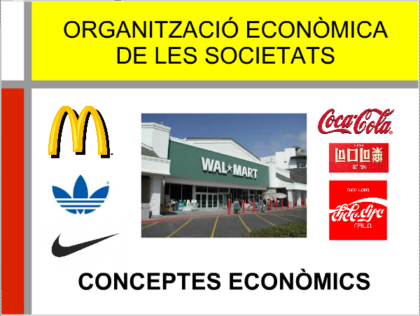 Organització econòmica de les societats | Recurso educativo 36569