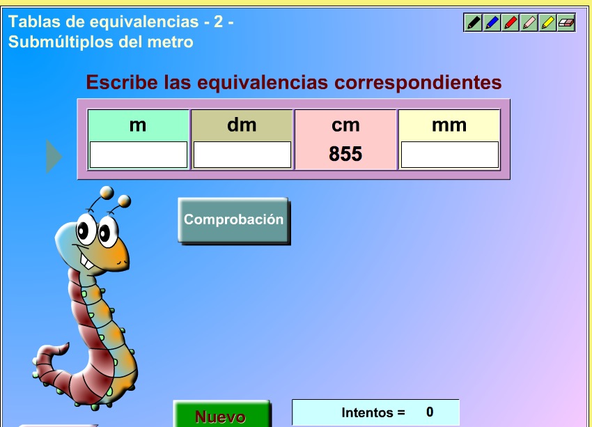 Tablas de equivalencia del metro | Recurso educativo 37358