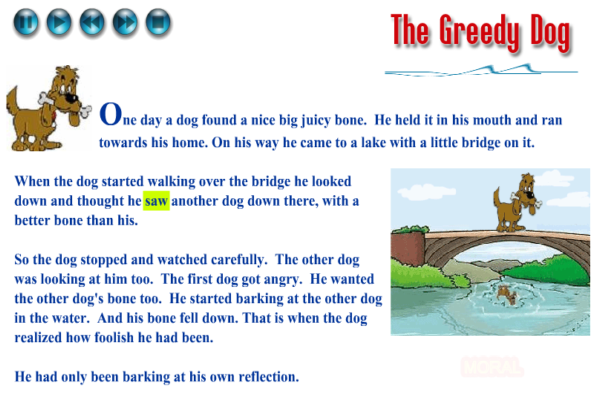 Story: The greedy dog | Recurso educativo 37859