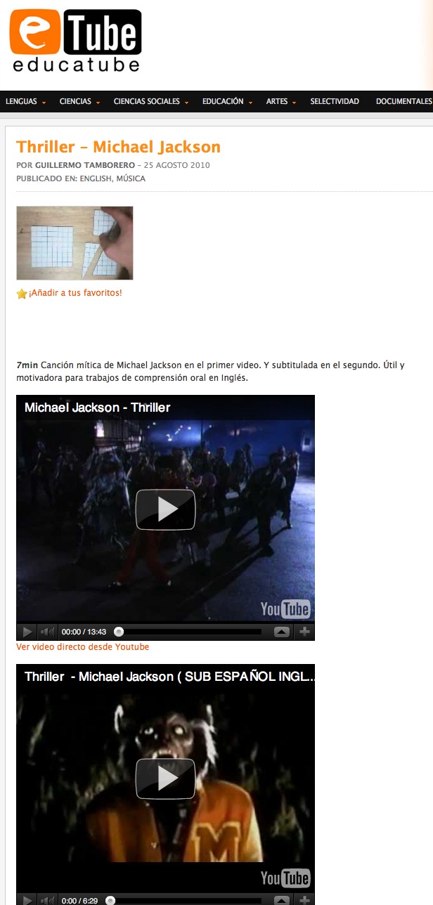 Video: Thriller | Recurso educativo 39718