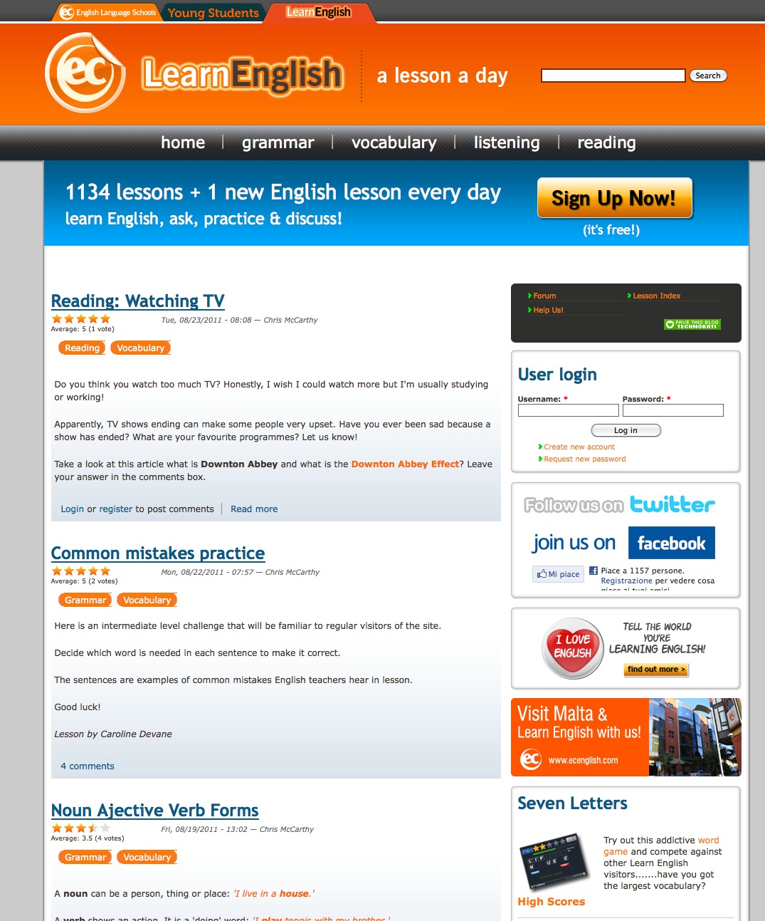 Learn English a lesson a day | Recurso educativo 40816