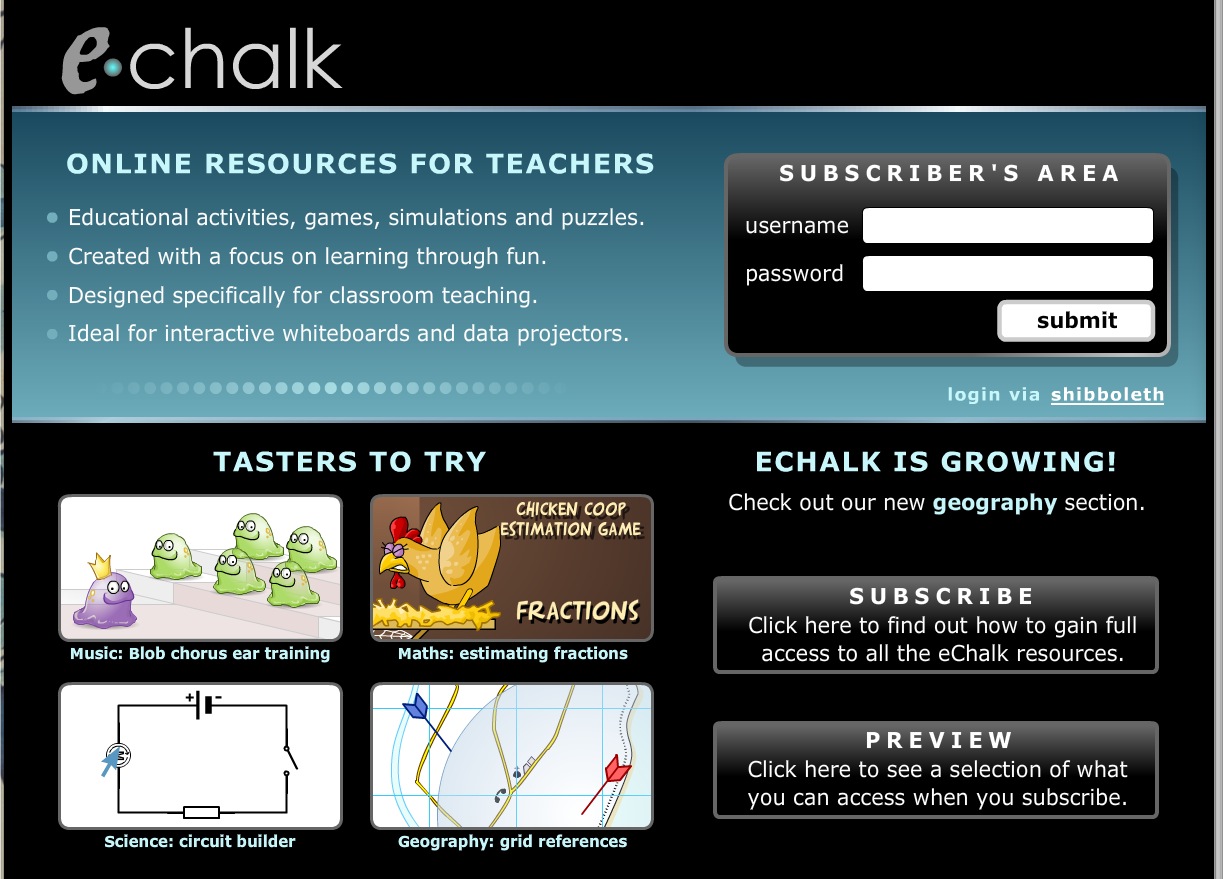eChalk, online resources for teachers | Recurso educativo 41935