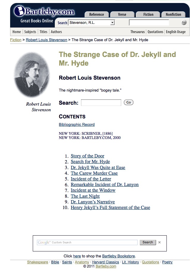 The Strange Case of Dr. Jekyll and Mr. Hyde | Recurso educativo 42416