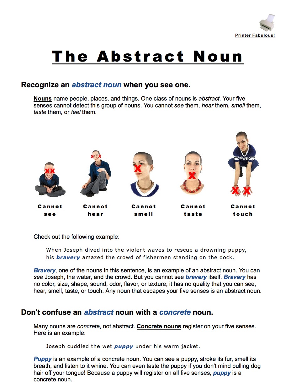The Abstract Noun | Recurso educativo 42501
