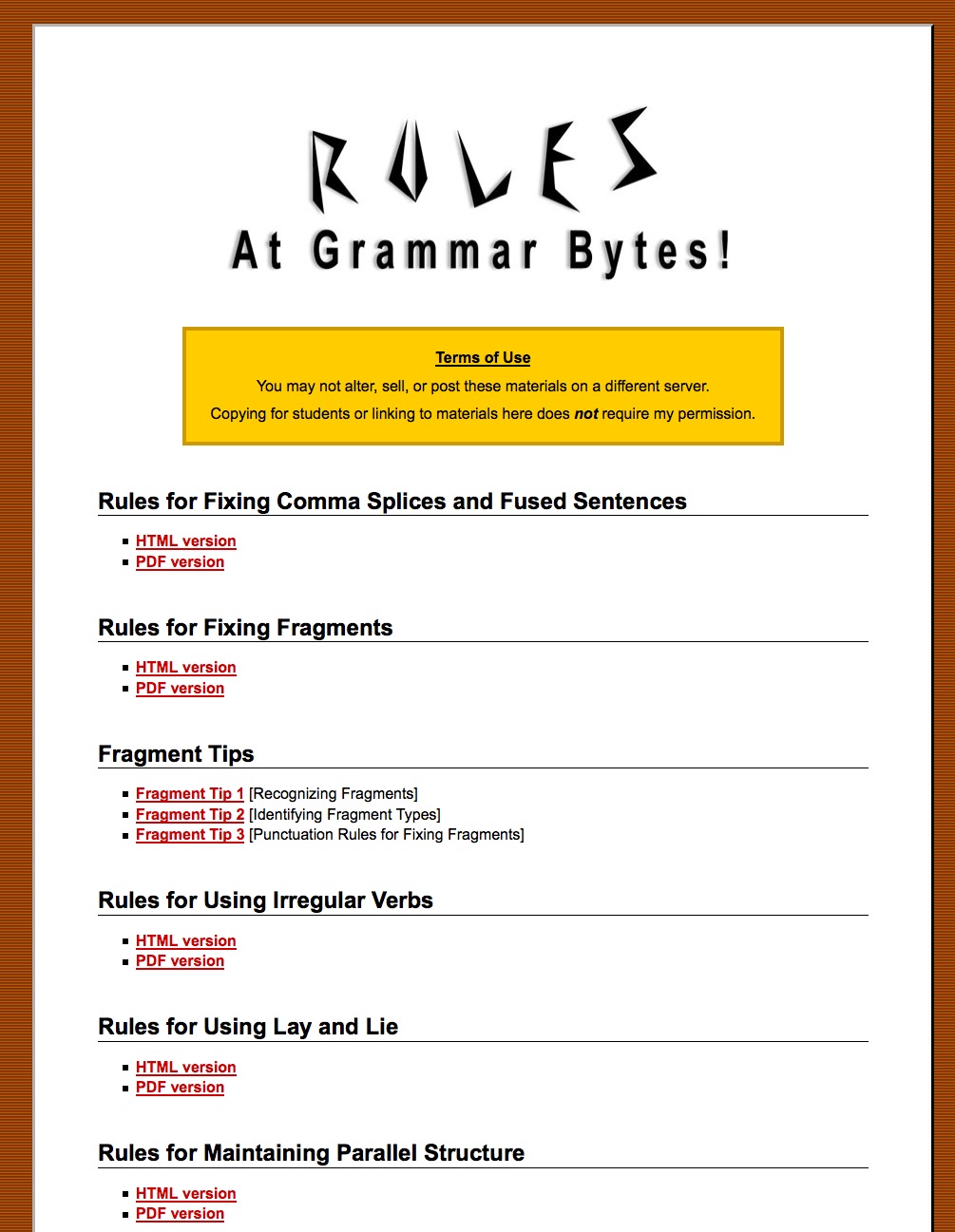 Grammar Tips & Rules | Recurso educativo 42508