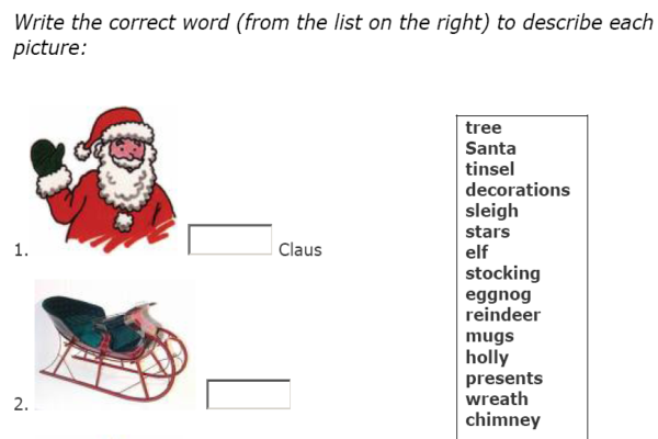 Christmas vocabulary | Recurso educativo 42715
