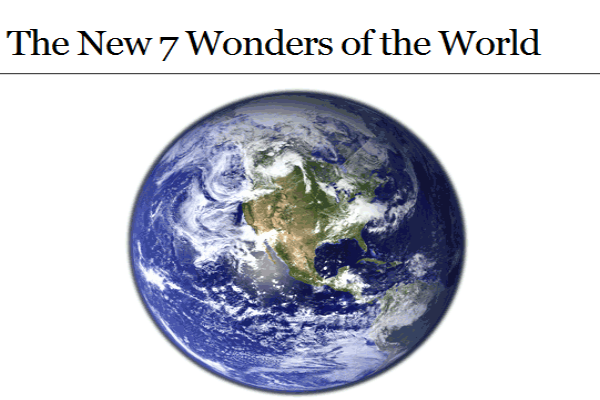 Webquest: The new 7 wonders of the world | Recurso educativo 43121