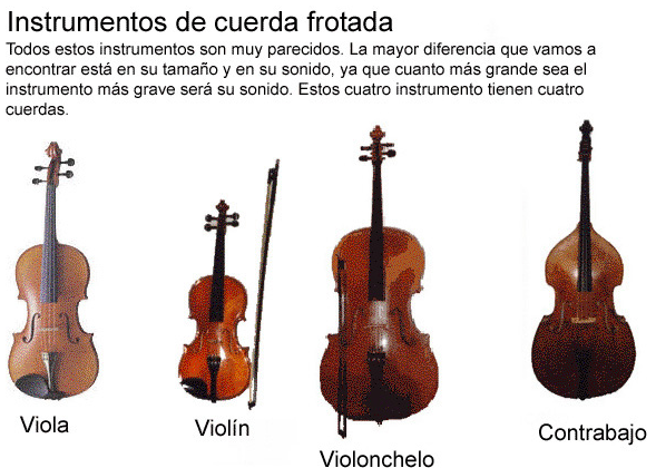 Violín, viola, violonchelo y contrabajo | Recurso educativo 46126