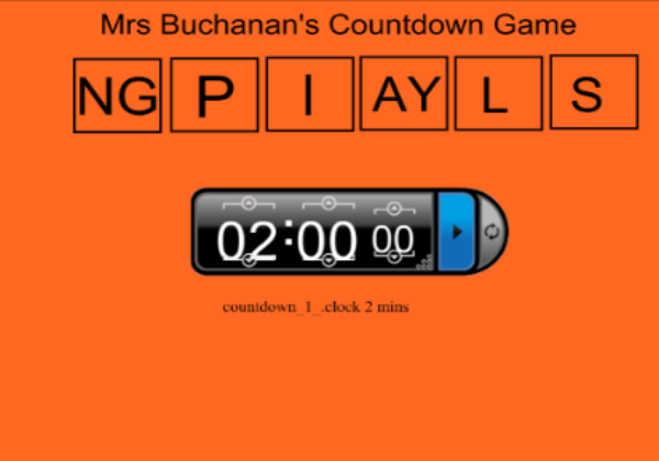 Countdown word game | Recurso educativo 46512
