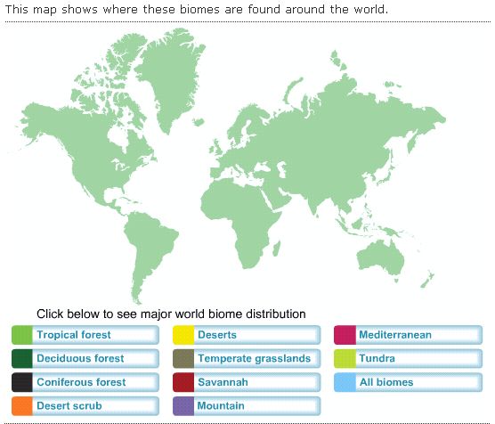 Where are the world's major biomes | Recurso educativo 47796