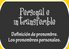 Personal e intransferible | Recurso educativo 47997