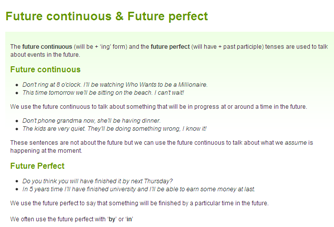 Grammar: Future continuous and future perfect | Recurso educativo 48371