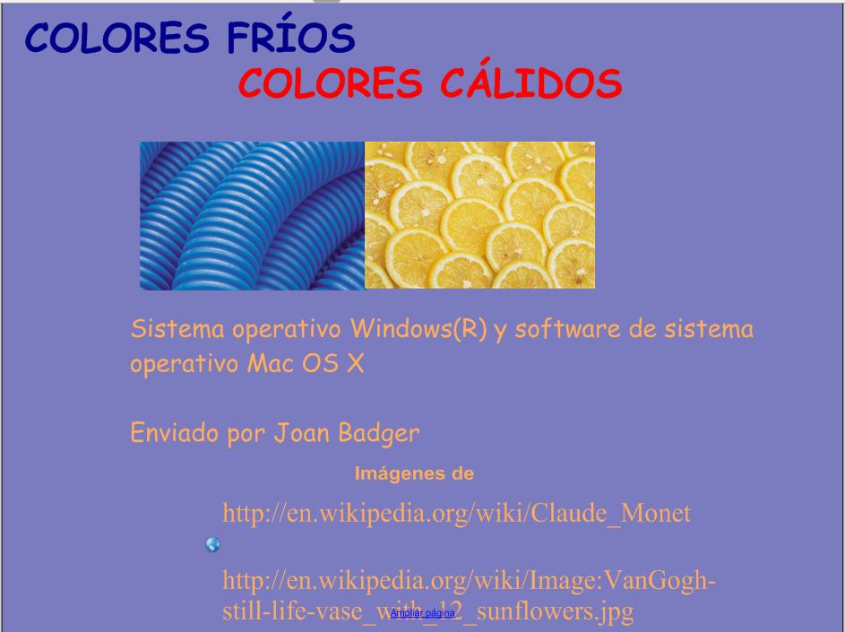 Colores frios y cálidos | Recurso educativo 49231