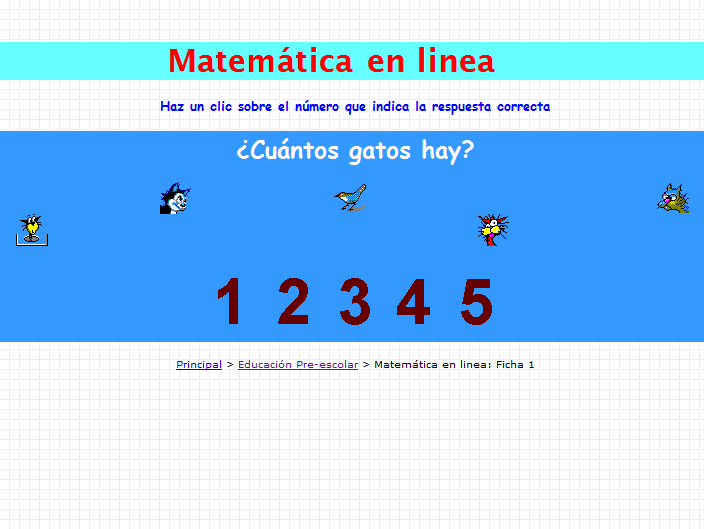 Matemáticas en línea: gatos | Recurso educativo 49501