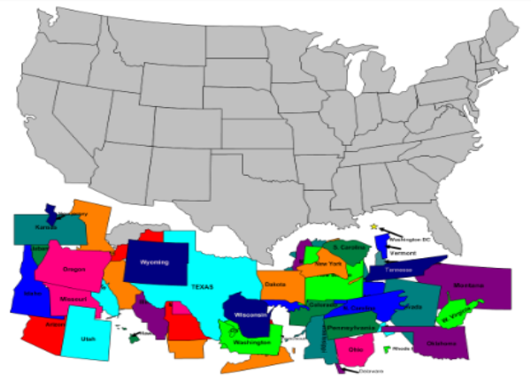 US political map | Recurso educativo 49976