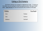 Using a dictionary | Recurso educativo 50175