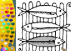 ¡A Colorear!: Pescados a la brasa | Recurso educativo 28819