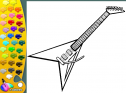 ¡A Colorear!: Guitarra eléctrica | Recurso educativo 28949