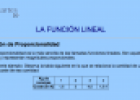 La función lineal: La función de proporcionalidad | Recurso educativo 62250