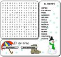 Sopa de letras: invierno | Recurso educativo 7112