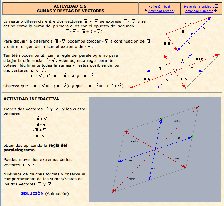 Vectores | Recurso educativo 91309