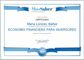 Curso de Economía Financiera para inversores | MasSaber | Recurso educativo 114089