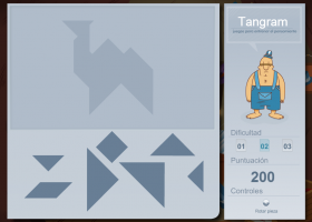 Juego de tangram para desarrollar la atención en niños de 11 y 12 años : gato | Recurso educativo 405000