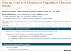 How to Store and Dispose of Hazardous Chemical Waste | Recurso educativo 724308