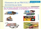 Elementos de un Proyecto de investigacion | Recurso educativo 754619