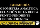 Geometría Analítica: Ecuación de Recta, Distancia entre dos Puntos, | Recurso educativo 765712