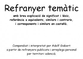 Refranyer temàtic | Recurso educativo 771619