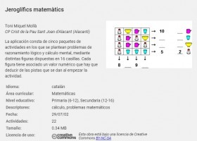 Jeroglífics matemàtics | Recurso educativo 776687
