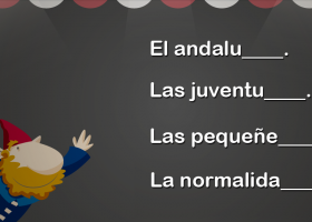 Juego de lengua castellana 5º primaria. Ortografía: palabras terminadas en | Recurso educativo 117048