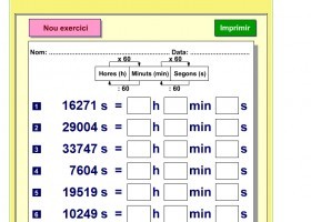 CONVERSIÓ D'UNITATS DE TEMPS | Recurso educativo 774887