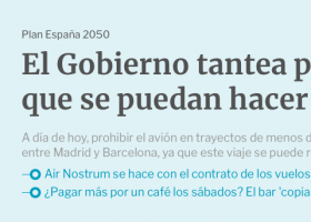 Article sobre la possible prohibició de vols en trajectes curts. | Recurso educativo 785452